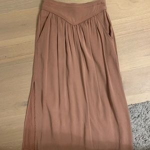 Wilfred Aritzia Long Skirt Size XS nutmeg